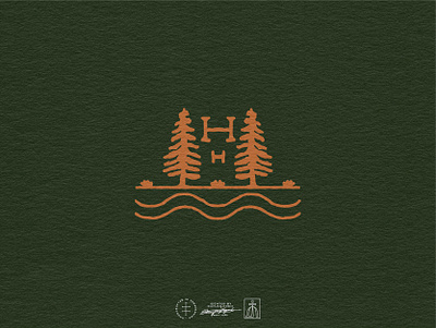 Haven Haus Alternative Logo brand design brand identity branding branding design camp hand drawn handdrawn identity design logo logo design mountain nature organic outdoor property retro river tree vintage visual identity