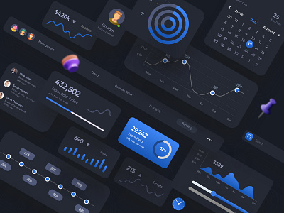 UI Components app componen components dark compone t dark theme dark uxui design illustration interface minimal mobile mobile app mobile apps mobile uxui design ui ui compo uiux ux