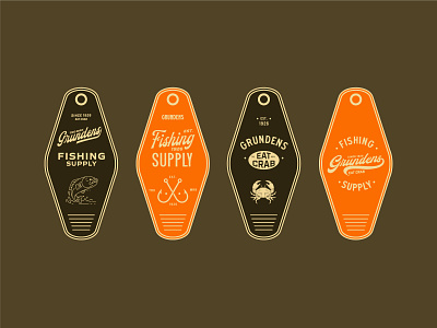 Grundens: Preview Applications apparel badge branding clothing design fish fishing fishing supply geometric graphic design hook illustration journey line lineart logo logo design minimal monoline t shirt