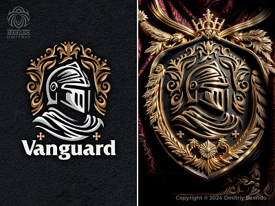 Proud Knight heraldic logo branding coat of arms dignity dmitriy dzendo heraldic logo honor knight knights helmet logo logo design logo designer middle ages portfolio warrior