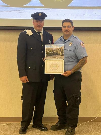 NSLS member Scott Brasher volunteers as a fireman in his community