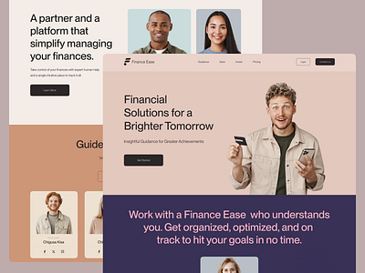 Finance Ease- Finance management website branding design finance landing page finance management finance website graphic design inspiration landing page landing page design logo minimal design modern design ui ui design uidesign uiux website website design website ui