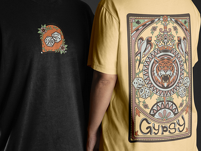 Gypsy - Branding and Merch Design 2d affiliate art blockchain card casino crypto cubes gambling game gaming graphic igaming illustration logo mockup modern art print t shirt tshirt