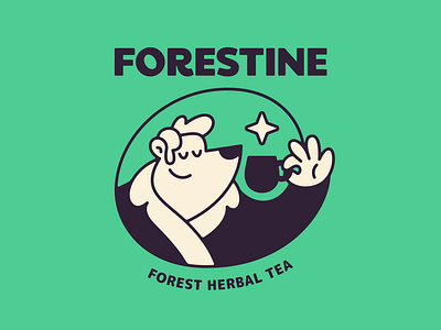 Forestine — Forest Herbal Tea affinity designer bear beverage branding drink forest herbal logo natural organic tea