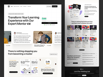 FLWR - Online Course Landing Page academy clean course e learning edtech education education platform landing page learn learn skills online education platform study ui web web design website