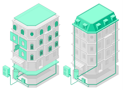 Brand Illustration For Purpose Green 2d 2d art 2d artist 2d design 2d illustration 2d illustrator 2d isometric 3d 3d illustrator 3d lllustration building building 2d