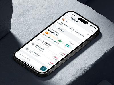 Finster: AI Chat Feature Mobile App Fintech Banking 💳 ai app design artificial intelligence chart chat chatgpt dashboard finance financial fintech graph mobile mobile app money payment product design saas statistic statistics uiux