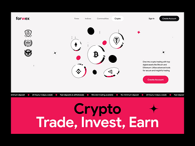 Trading Platform Web Design blockchain crypto platform cryptocurrency exchange financial fintech forex investment landing page product design trading trading platform ui ux user interface web app design web design website design