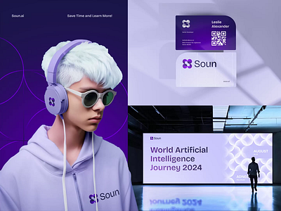 Soun : Reader AI - Mockup Design animation banner design brand brand design brand identity branding business card graphic graphic design identity design logo logo design marketing mockup mockup design motion graphics name card print mockup stationery visual identity