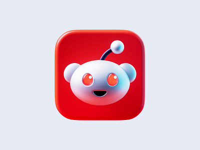 Reddit icon animation 3d animation c4d icons illustration motion graphics reddit